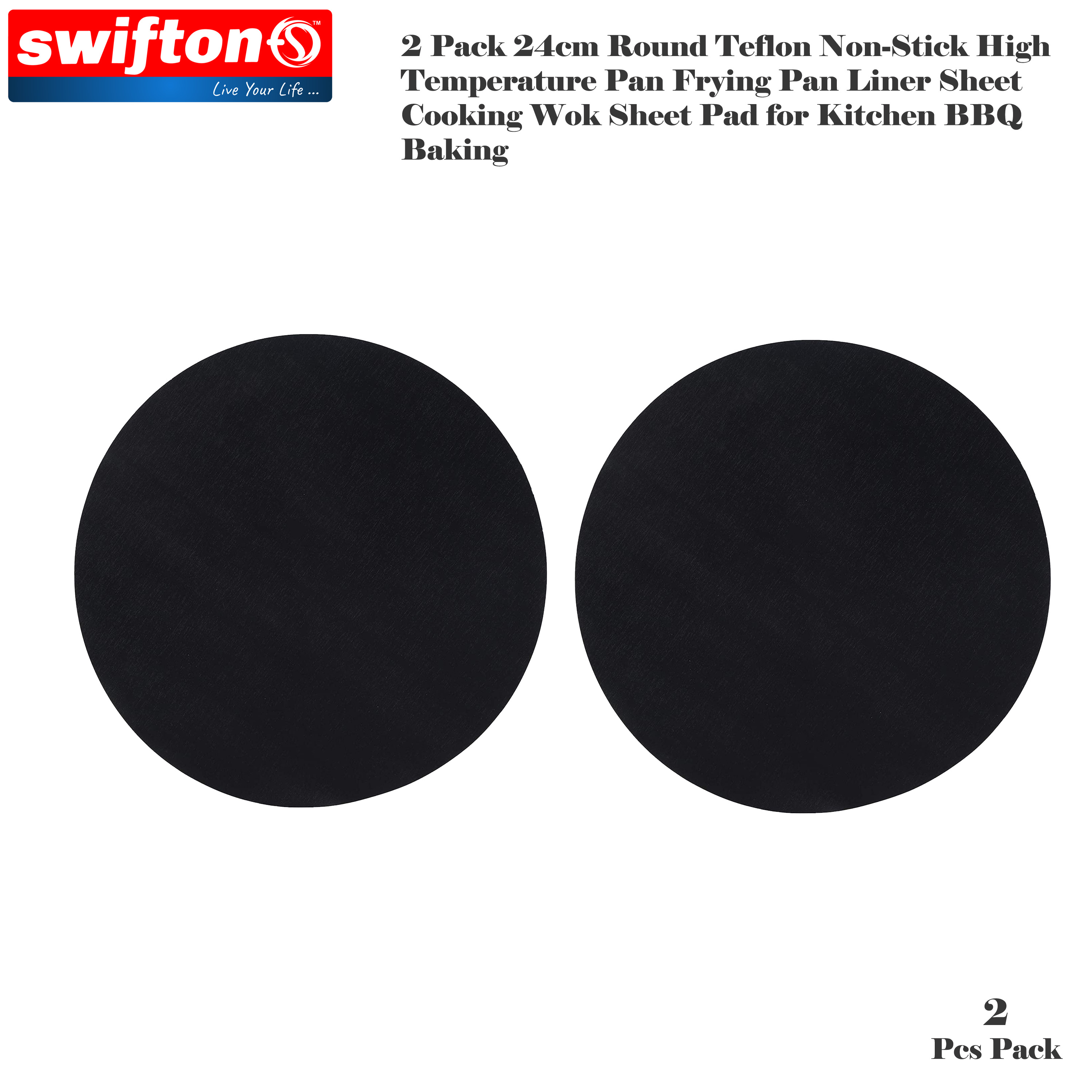 SWIFTON Round Non Stick High Temperature Frying Pan Liner Sheet Cooking 1 piece set Sheet Pad