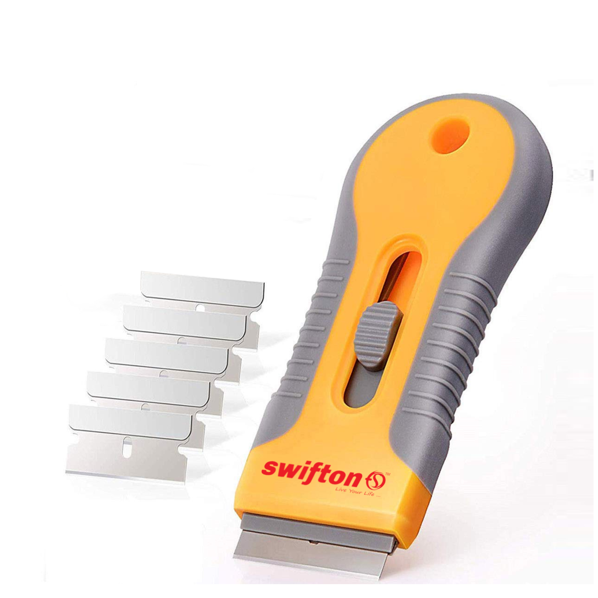 Swifton Multi-use Glass Cleaner Scraper with 5 Piece Extra Blade, Induction Cooktop, Infrared Cooktop hob gas hob Glass Scraper