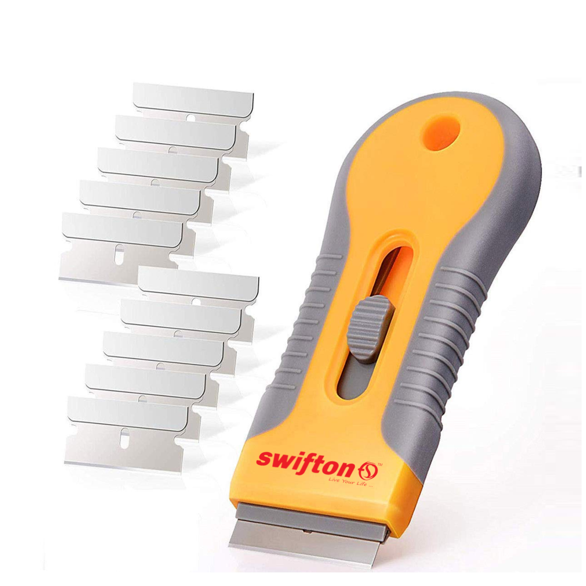 Swifton Multi-use Glass Cleaner Scraper with 10 Piece Extra Blade, Induction Cooktop, Infrared Cooktop hob gas hob Glass Scraper